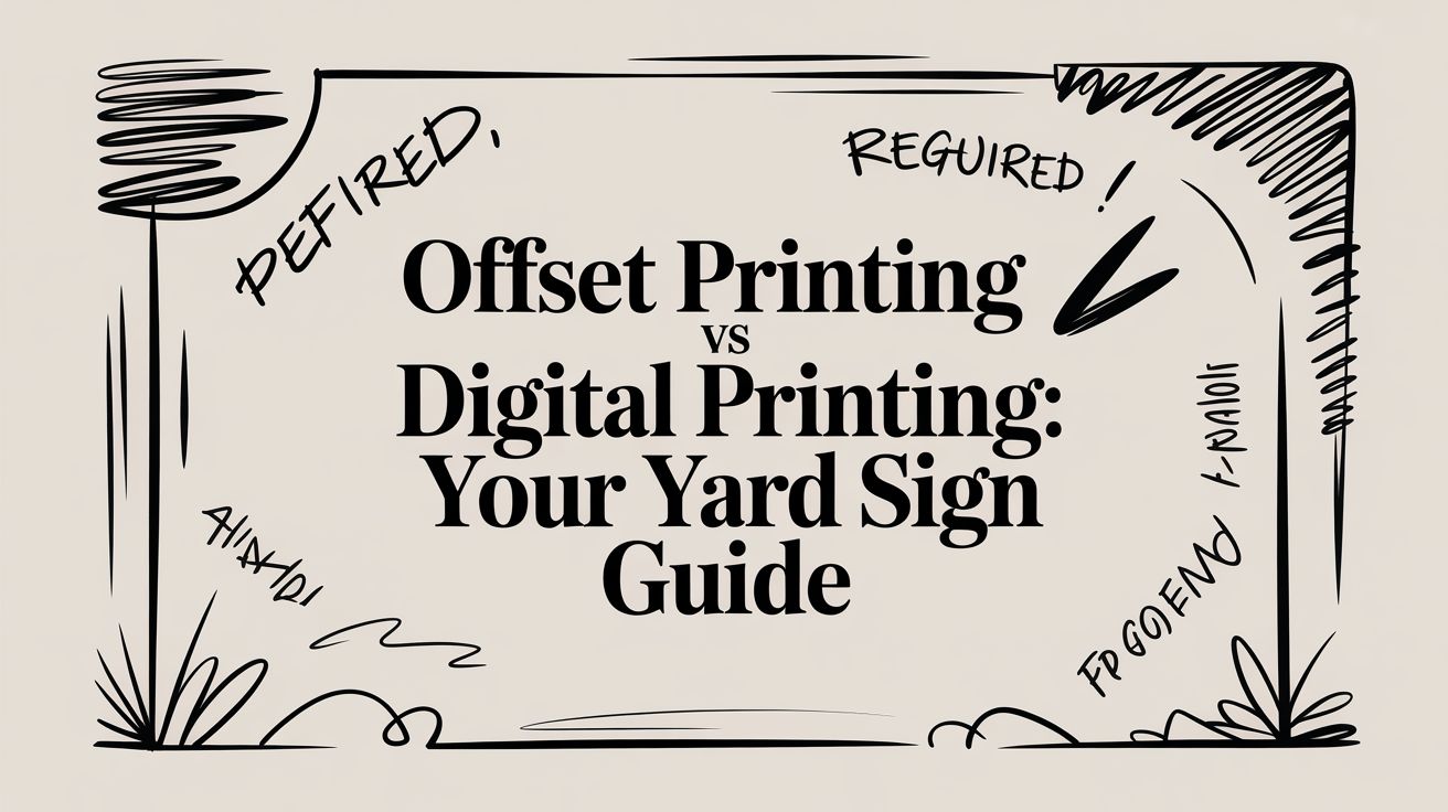 Offset Printing vs Digital Printing: Your Yard Sign Guide