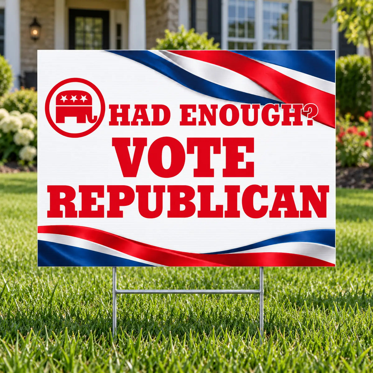 Republican Party - Premium Ribbon Wave - Yardsigns.com YardSigns.com