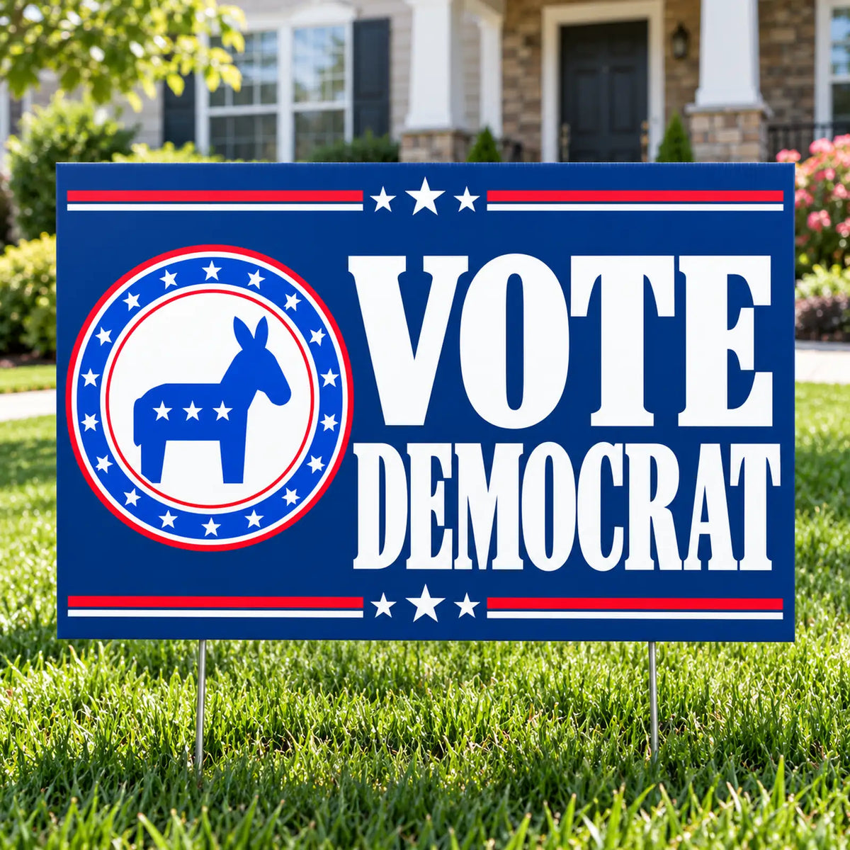 Democrat Party - Premium Heritage Emblem - Yardsigns.com YardSigns.com