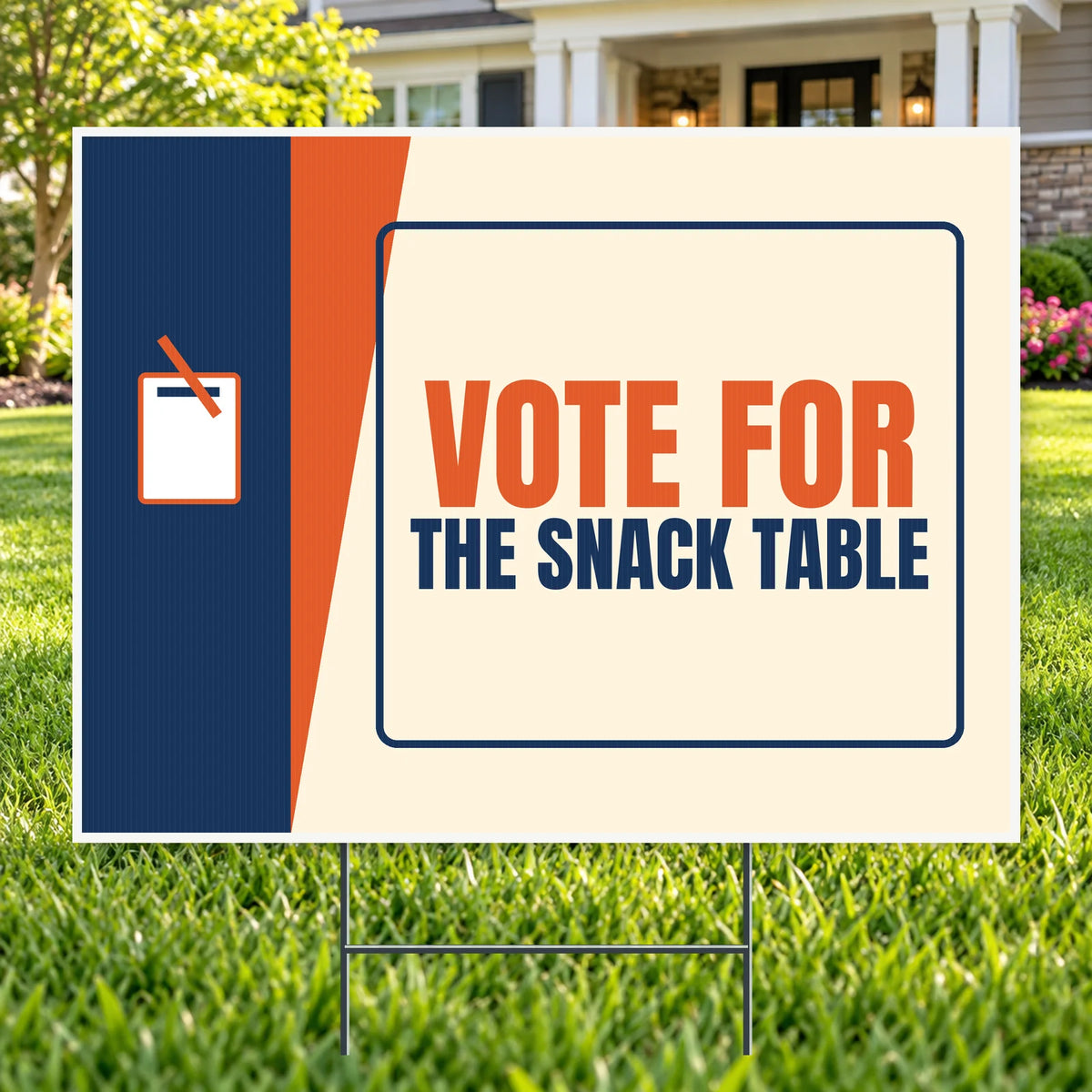 Vote For The Snack Table – Funny Yard Sign | YardSigns.com YardSigns.com