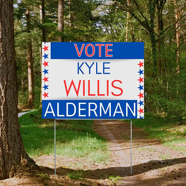 Local Political - Alderman Stars on the side - YardSigns.com