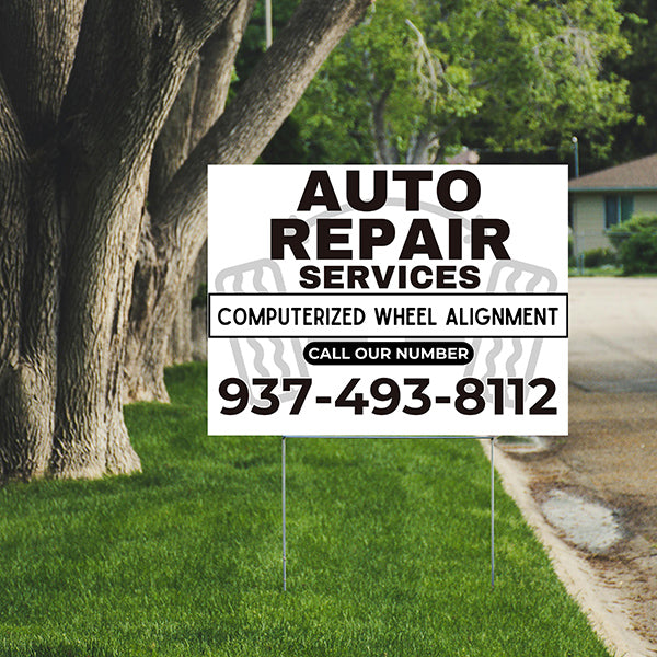 Auto Repair - Computerized Wheel Alignment - YardSigns.com