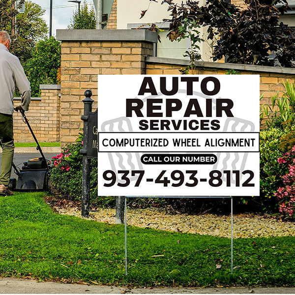 Auto Repair - Computerized Wheel Alignment - YardSigns.com