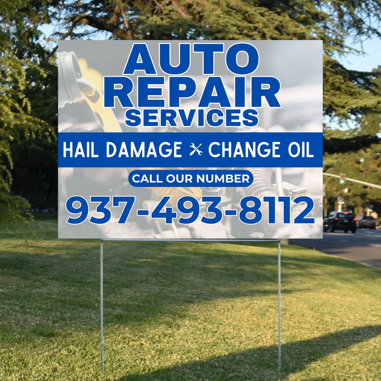 Auto Repair - Hail Damage with Auto Body Repair YardSigns.com