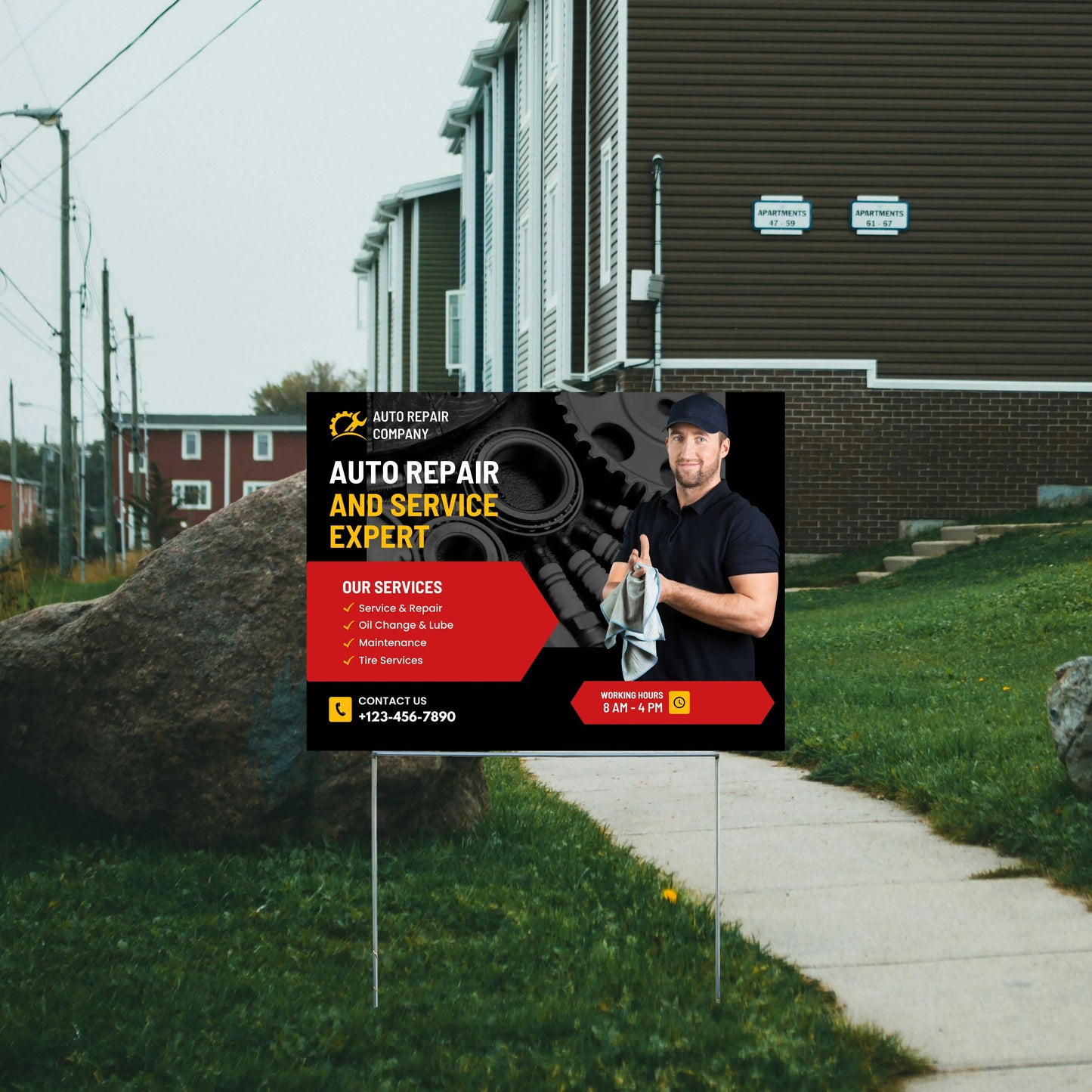 Auto Repair - Routine Maintenance YardSigns.com