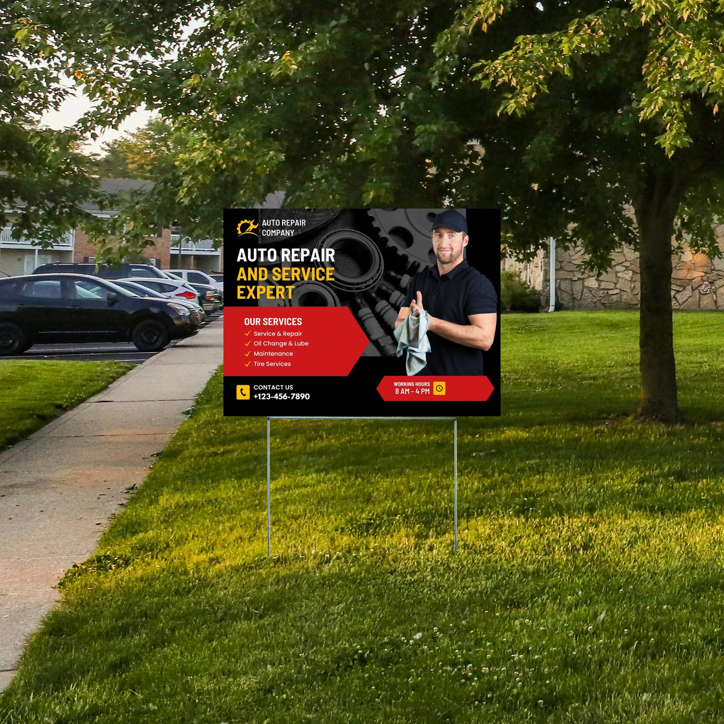Auto Repair - Routine Maintenance YardSigns.com