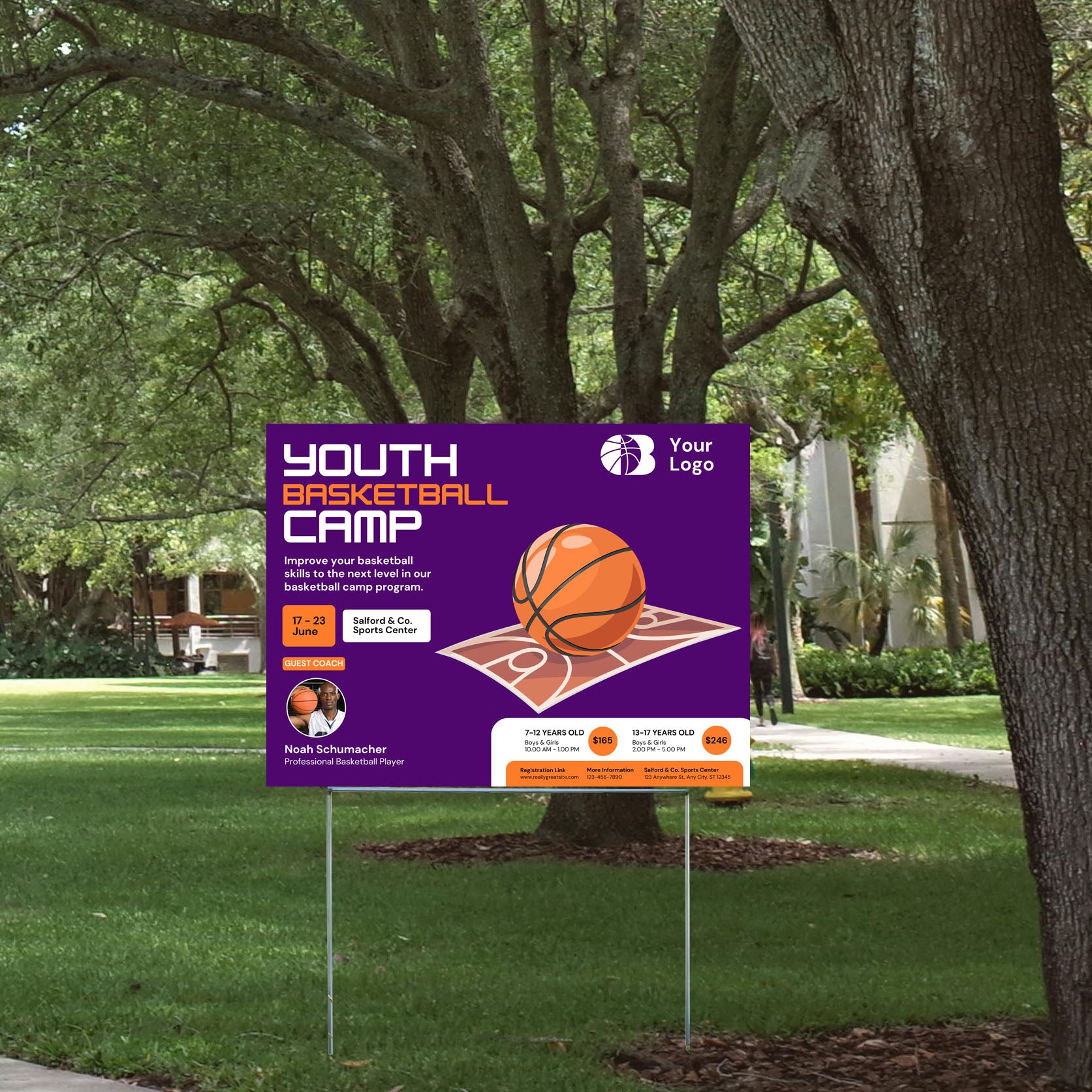 Basketball - Youth Basketball Camp - YardSigns.com