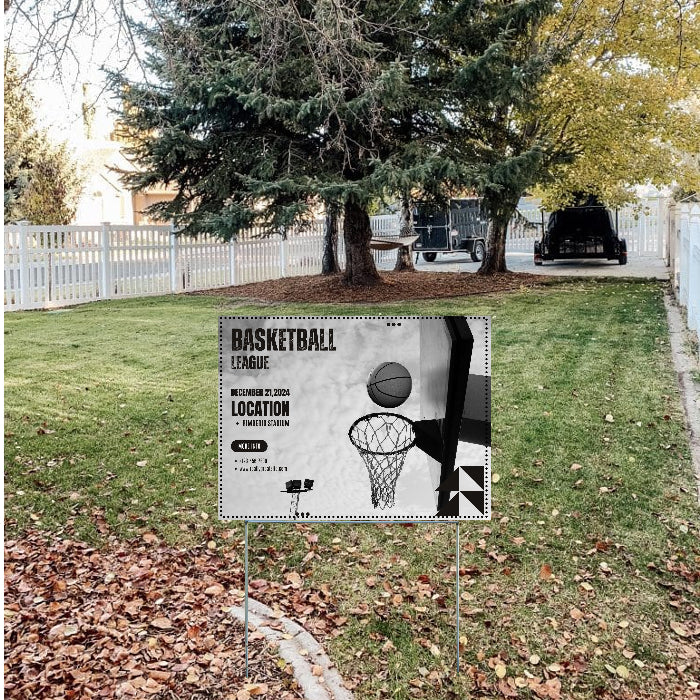 Basketball - League Announcements - YardSigns.com