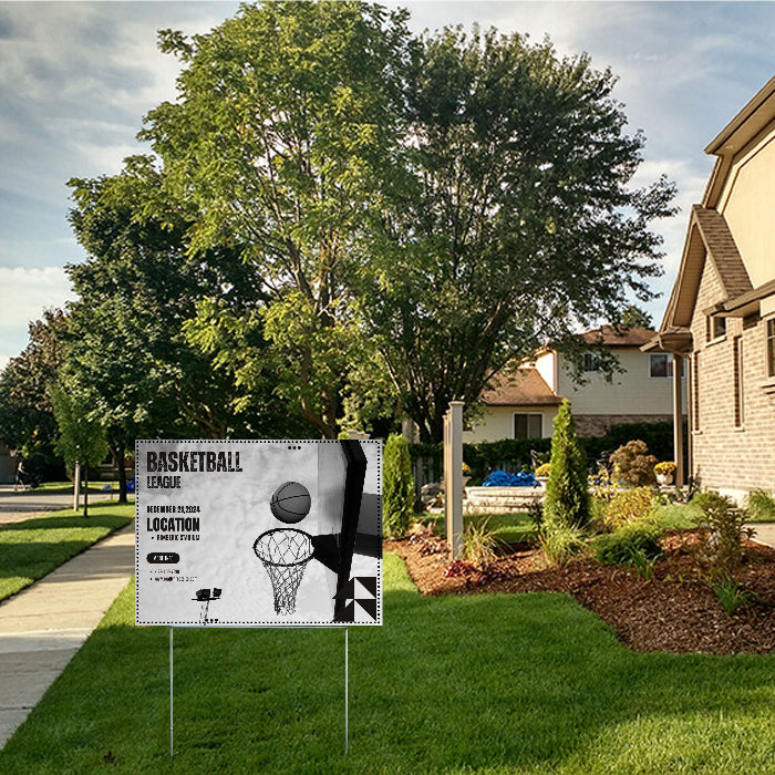 Basketball - League Announcements - YardSigns.com