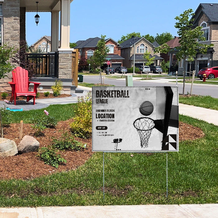 Basketball - League Announcements - YardSigns.com