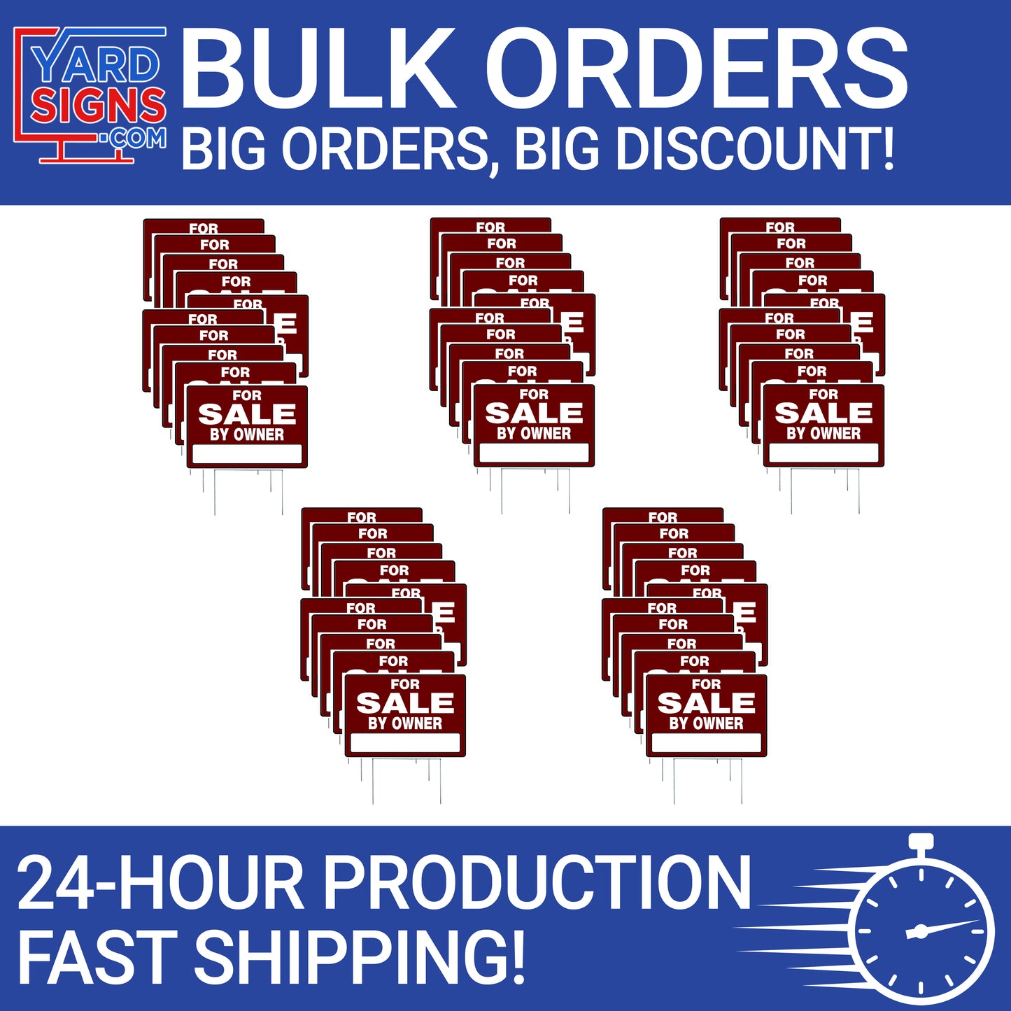 Bulk Signs - 50 Signs - YardSigns.com