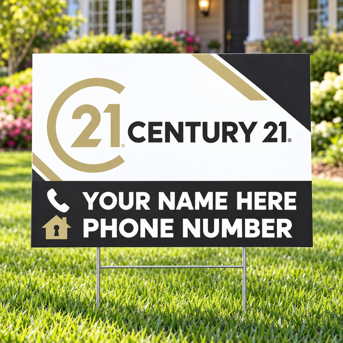 Real Estate - Century 21 - For Sale - Diagonal White YardSigns.com