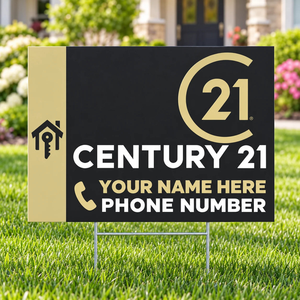 Real Estate - Century 21 - For Sale - Charcoal Sidebar YardSigns.com