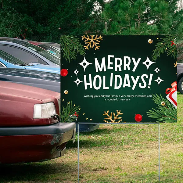 Christmas - Merry Holidays YardSigns.com