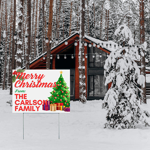 Christmas - Greeting - From Family - YardSigns.com