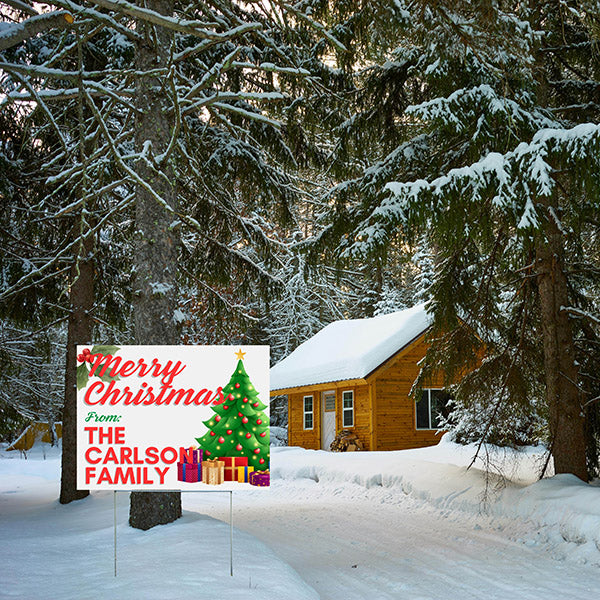 Christmas - Greeting - From Family - YardSigns.com