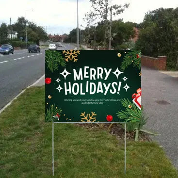 Christmas - Merry Holidays YardSigns.com