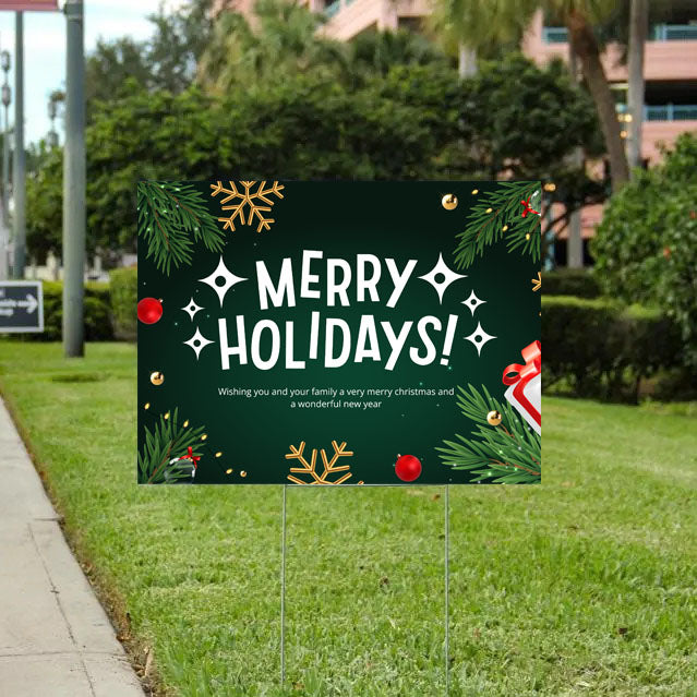 Christmas - Merry Holidays - YardSigns.com