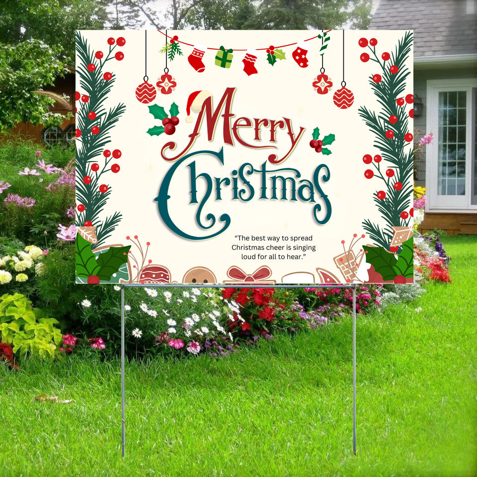 Holiday Signs - Merry Christmas - YardSigns.com