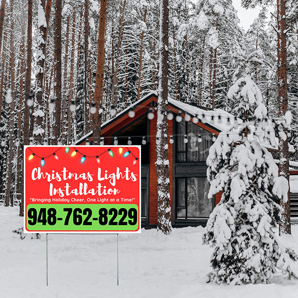 Holiday Signs - Christmas Lights - Bringing Holiday Cheer, One Light at a Time! - YardSigns.com