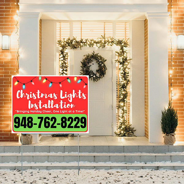 Holiday Signs - Christmas Lights - Bringing Holiday Cheer, One Light at a Time! - YardSigns.com
