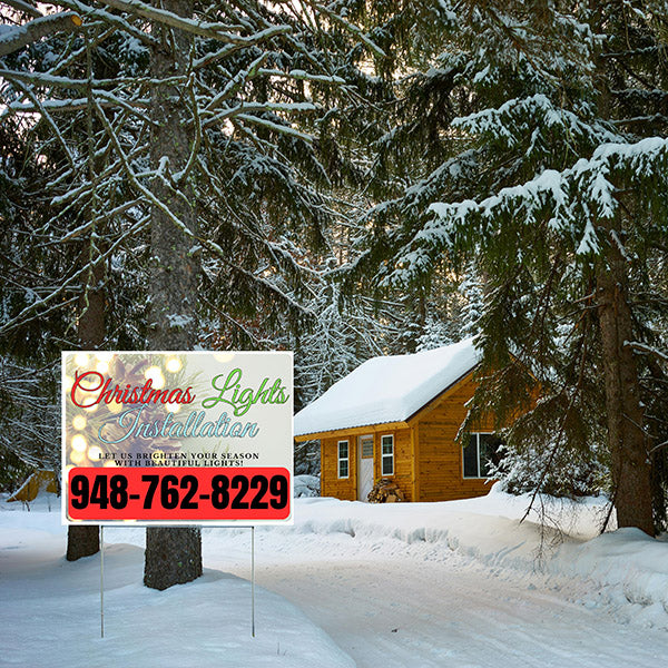 Holiday Signs - Christmas Lights - Let Us Brighten Your Season with Beautiful Lights! - YardSigns.com