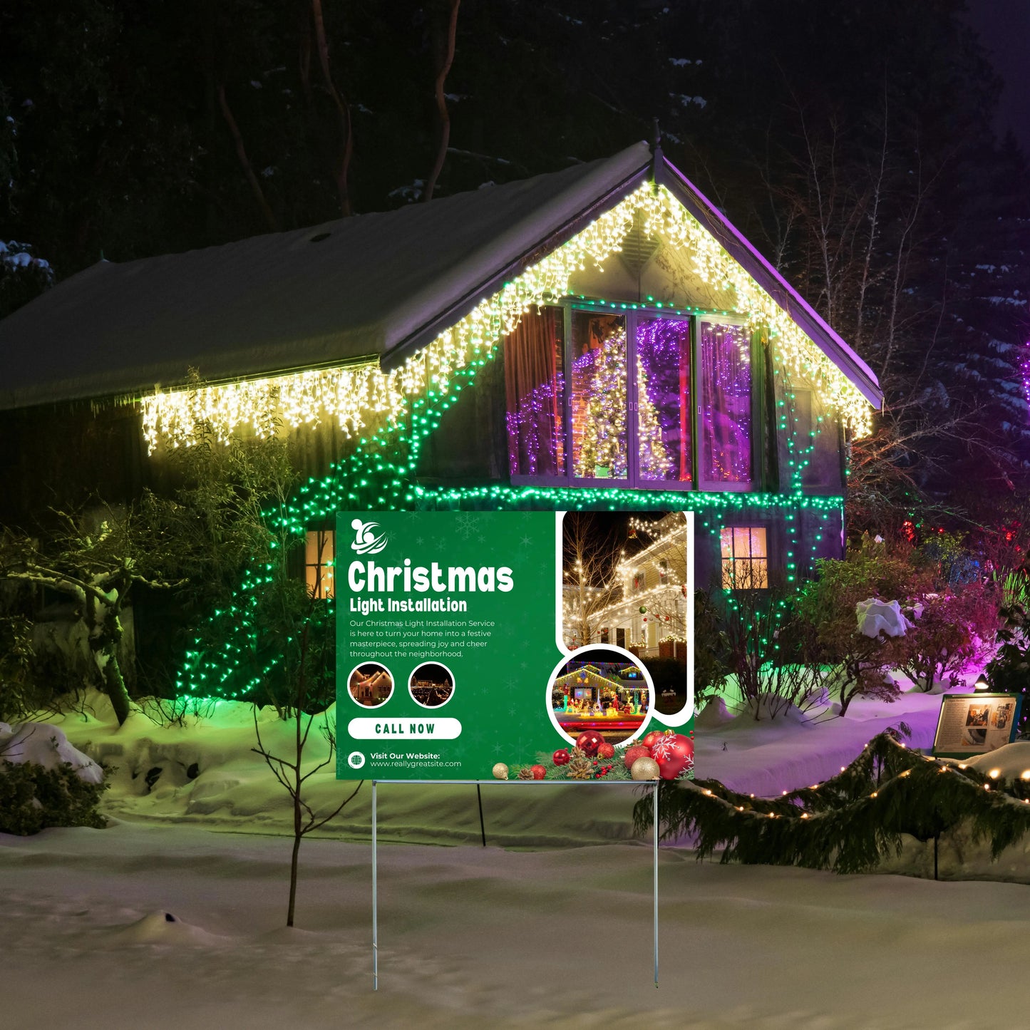 Holiday Signs - Christmas Lights - Installation YardSigns.com