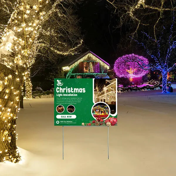 Holiday Signs - Christmas Lights - Installation YardSigns.com