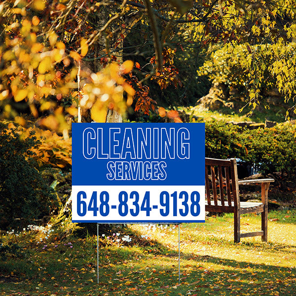 Cleaners/Maids Signs - Blue Outline Sign