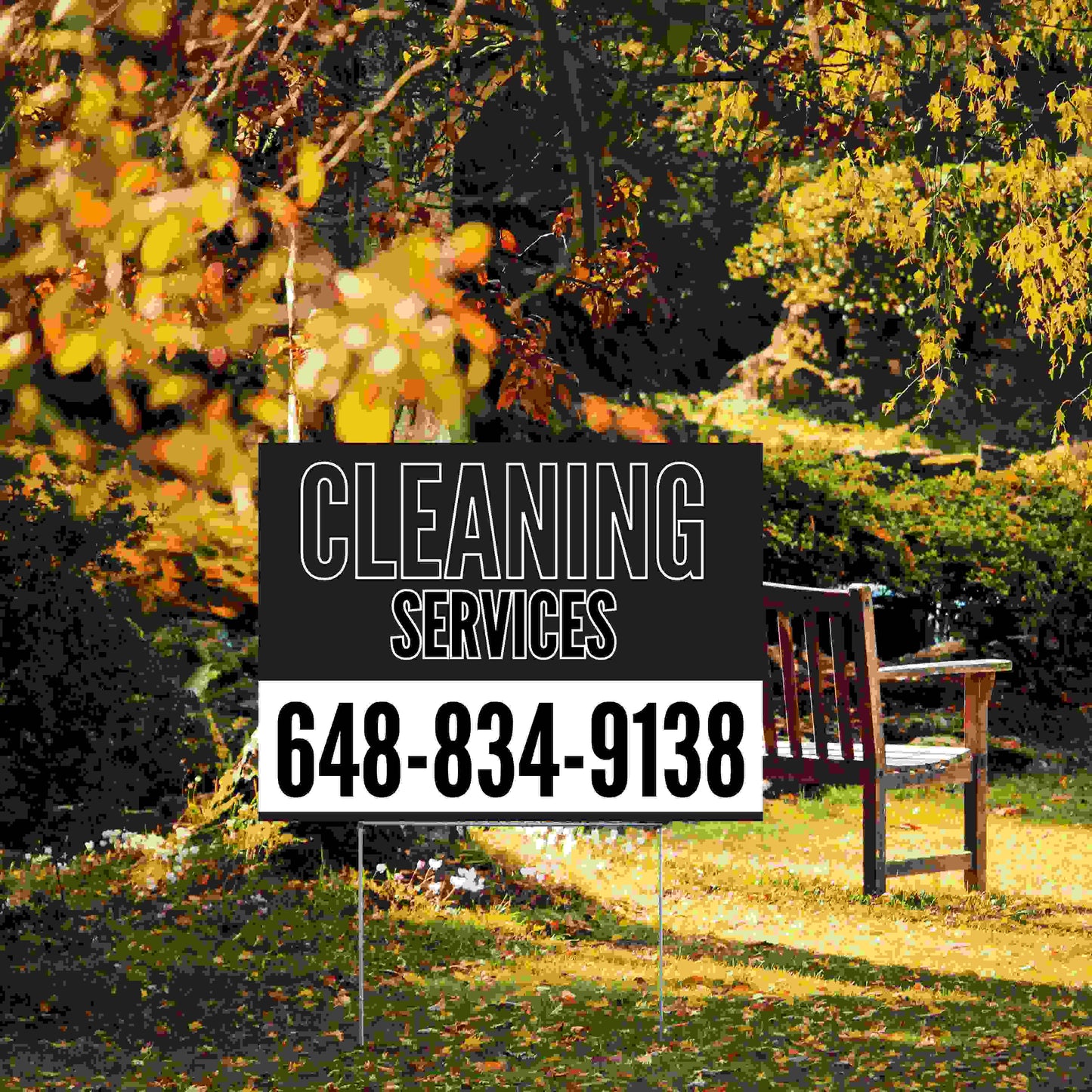 Cleaners/Maids Signs - Black Outline Sign YardSigns.com