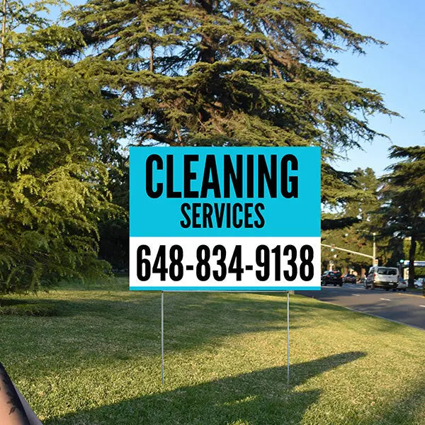 Cleaners/Maids Signs - Aqua Blue Sign YardSigns.com