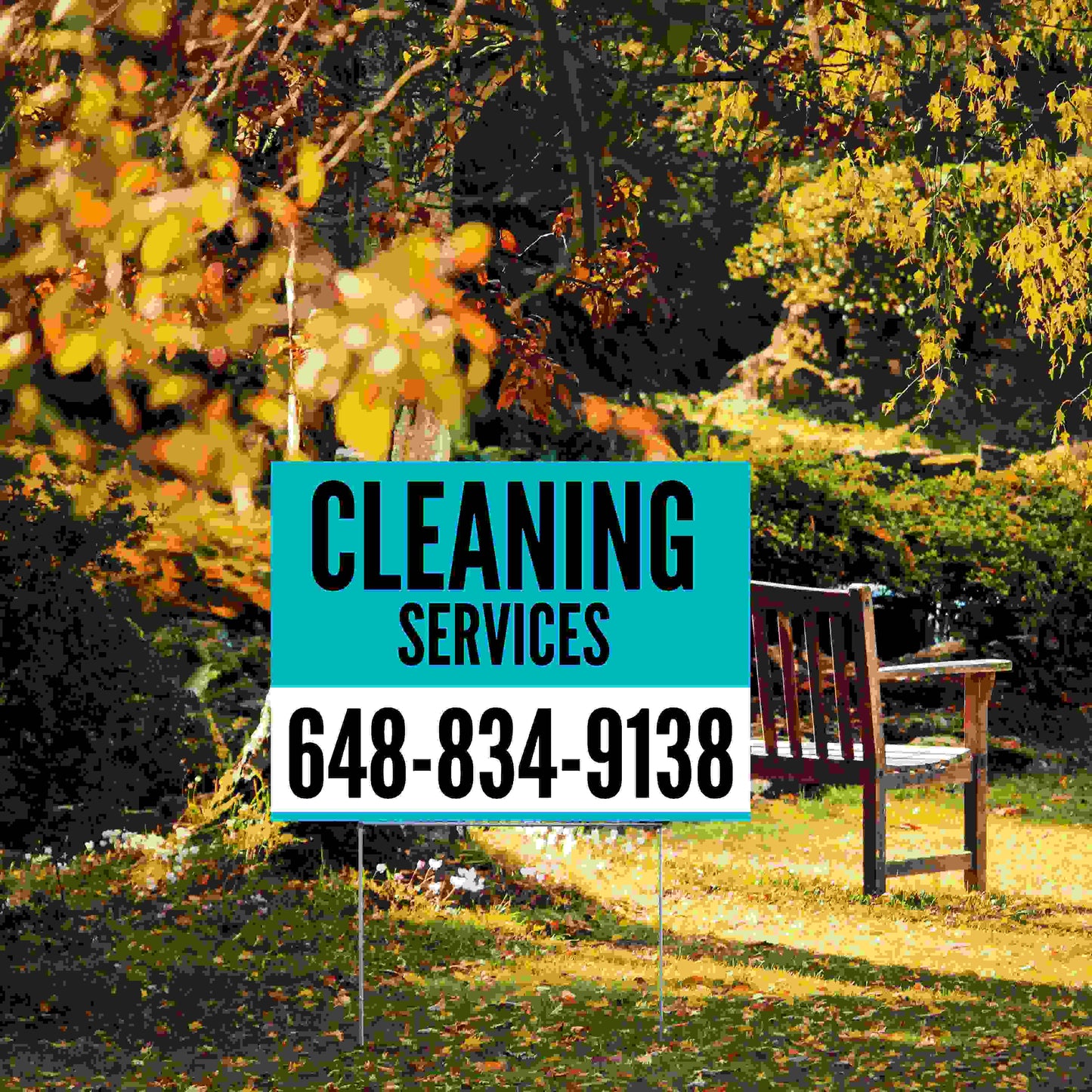 Cleaners/Maids Signs - Aqua Blue Sign YardSigns.com