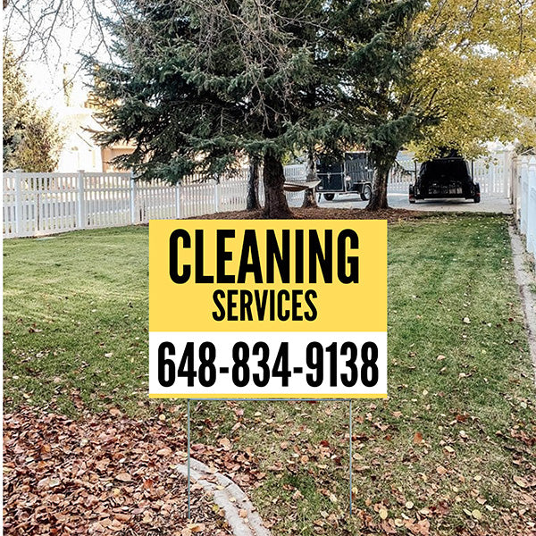 Cleaners/Maids Signs - Black Mustard Yellow - YardSigns.com