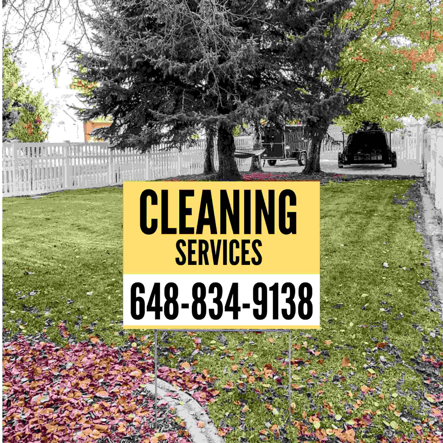 Cleaners/Maids Signs - Black Mustard Yellow YardSigns.com