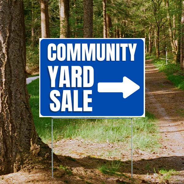 Garage Sale - Community Yard Sale - Blue