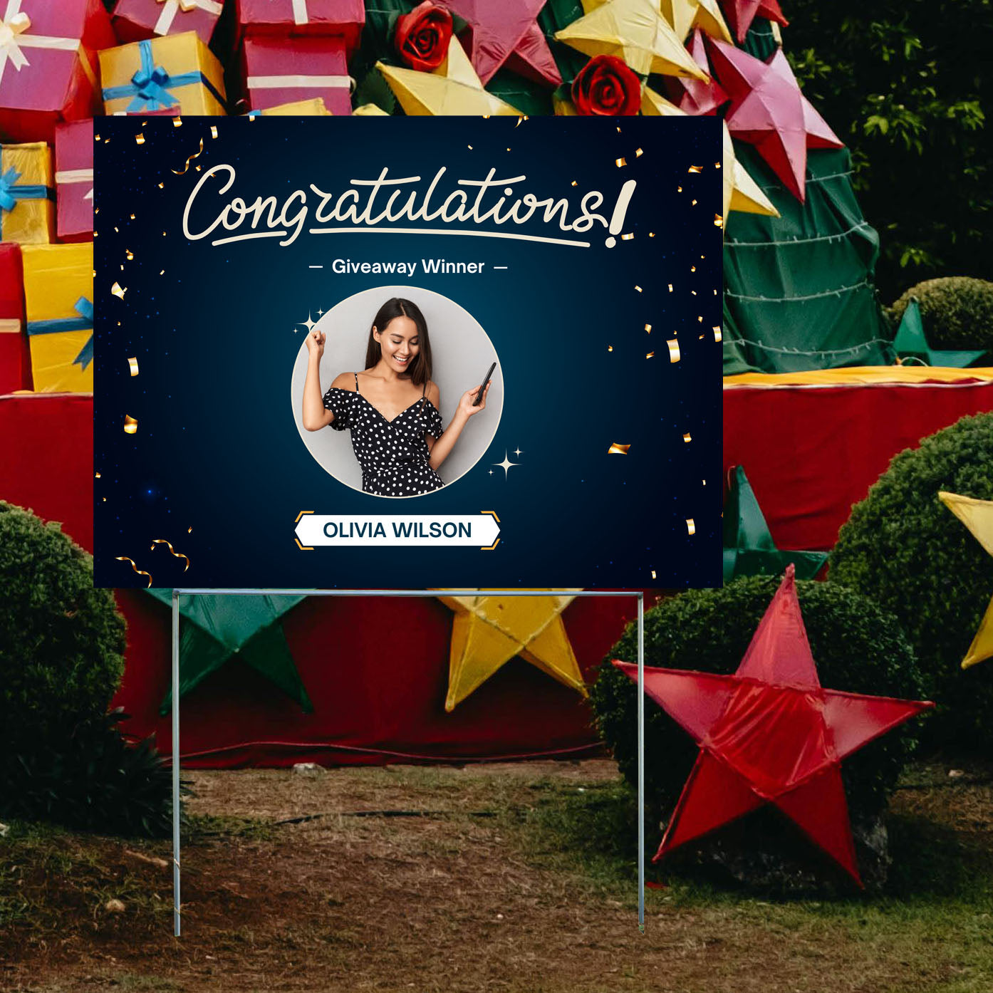Special Events - Congratulations Sign - Winner Announcement - YardSigns.com