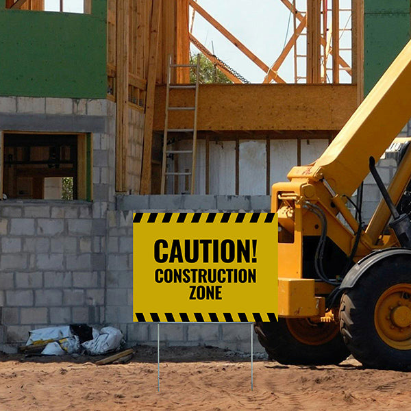 Construction Sign - Caution - YardSigns.com