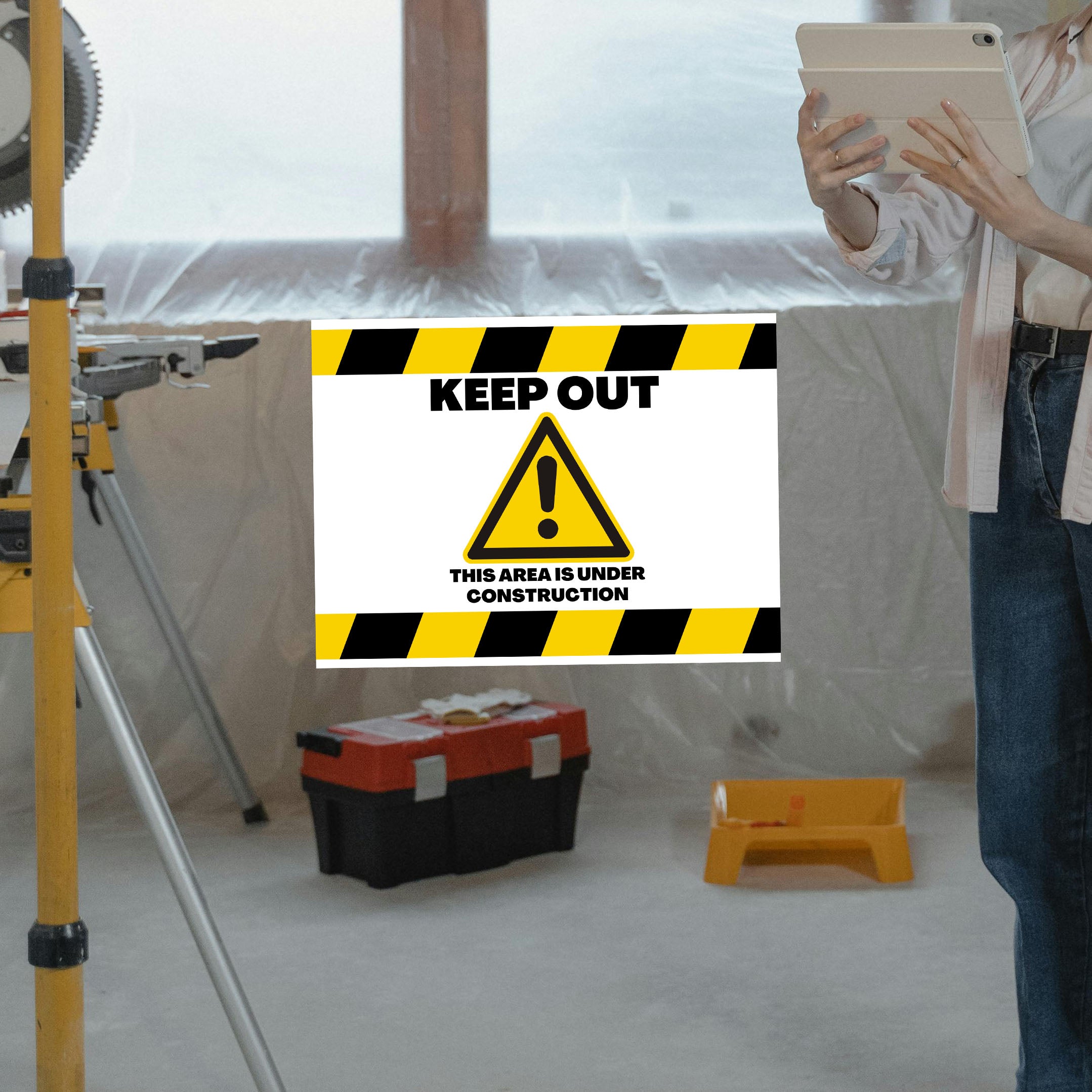 Construction Sign - Keep Out - YardSigns.com