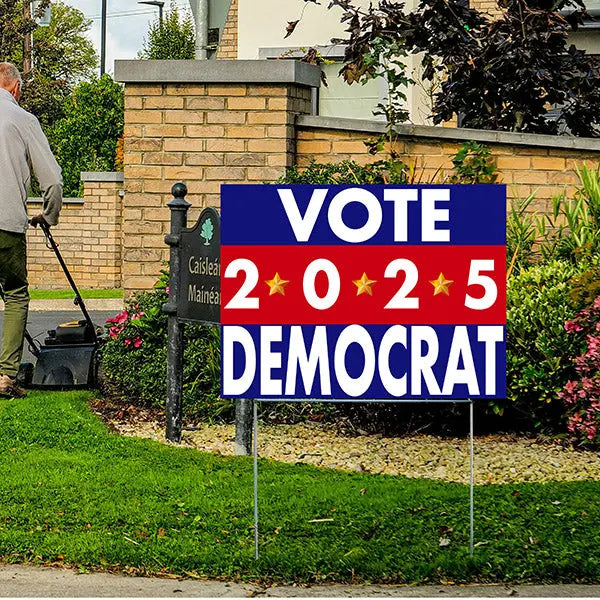 Democrat Signs - Vote Democrat with Stars - YardSigns.com