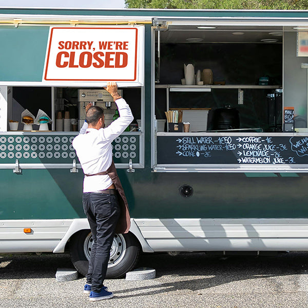 Food Truck - We're Closed - Red - YardSigns.com