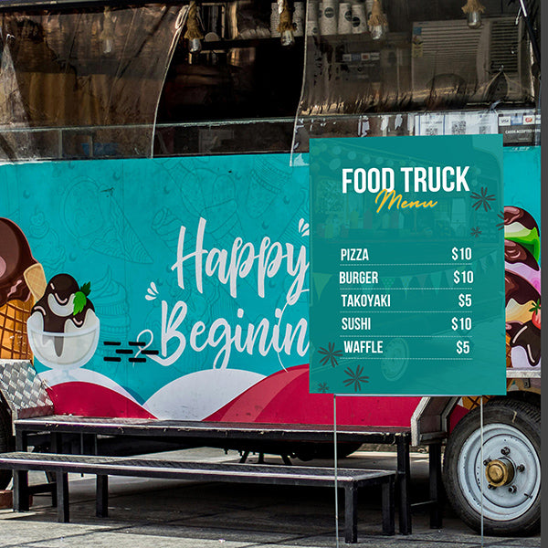 Food Truck - Menu List - YardSigns.com