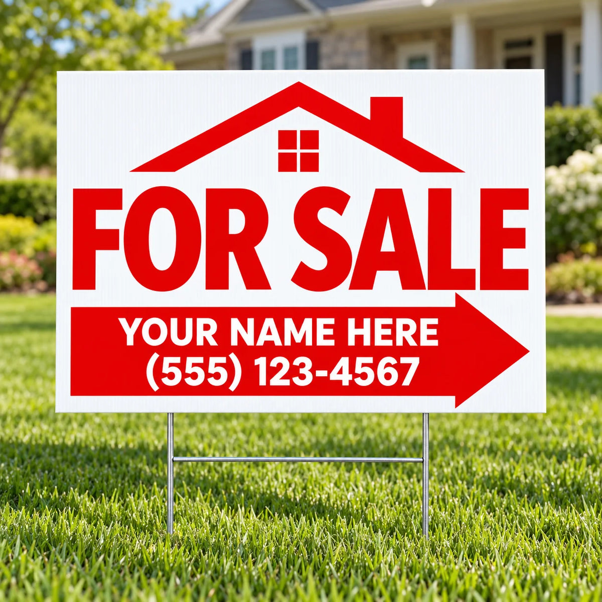Home For Sale - Red Arrow YardSigns.com