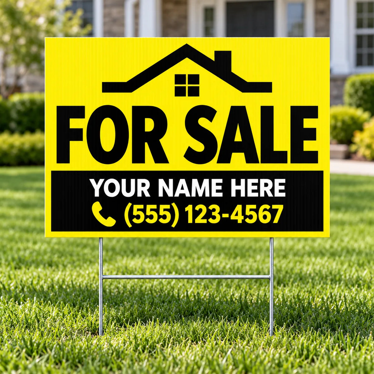 Home For Sale - Yellow Bold YardSigns.com