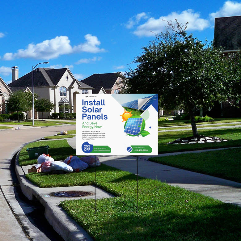 General Contractor Signs - Solar Energy Efficiency & Green Building - YardSigns.com