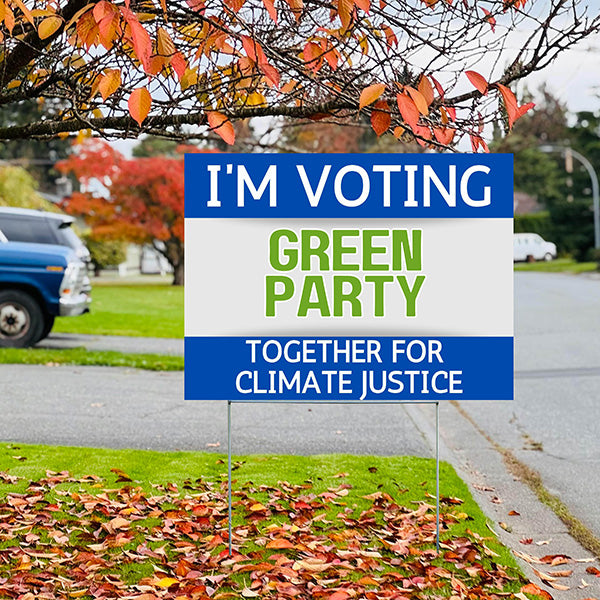 Green Party Signs - Together for Climate Justice - YardSigns.com