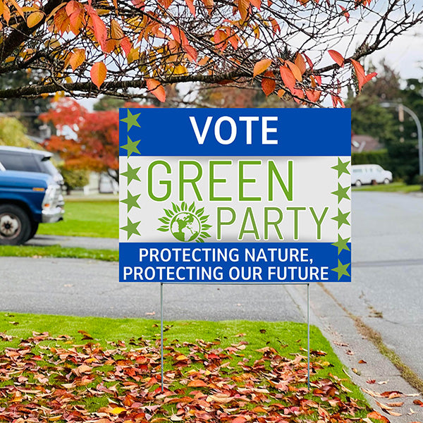 Green Party Signs - Protecting Nature, Protecting Our Future YardSigns.com