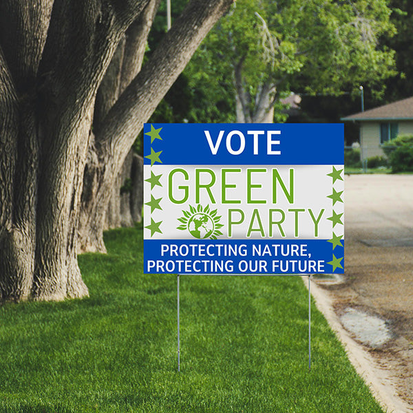 Green Party Signs - Protecting Nature, Protecting Our Future - YardSigns.com