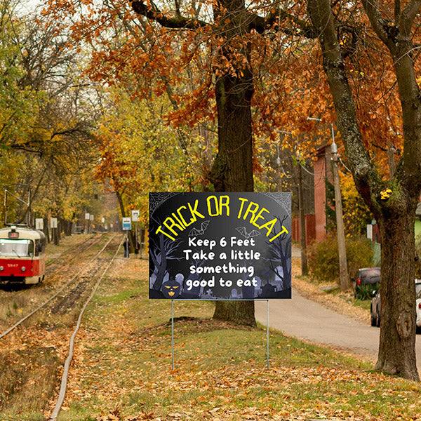 Holiday Signs - Halloween - Trick or Treat - 6 feet - YardSigns.com
