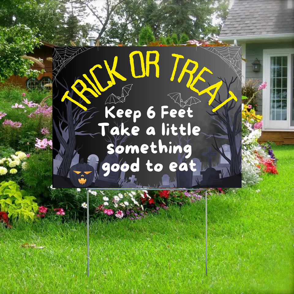 Holiday Signs - Halloween - Trick or Treat - 6 feet - YardSigns.com