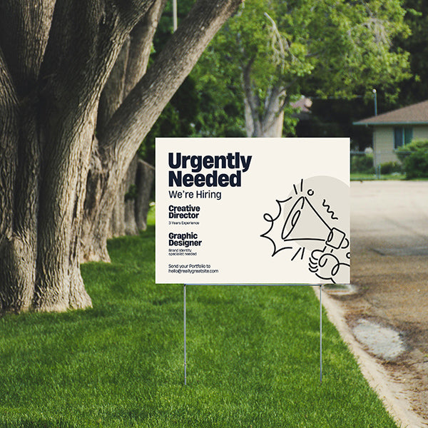 Help Wanted - Urgent Help - YardSigns.com